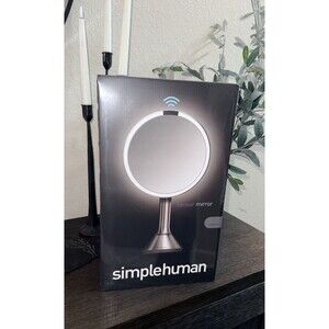 Simplehuman 5x Sensor Mirror Brushed Silver LED Rechargeable